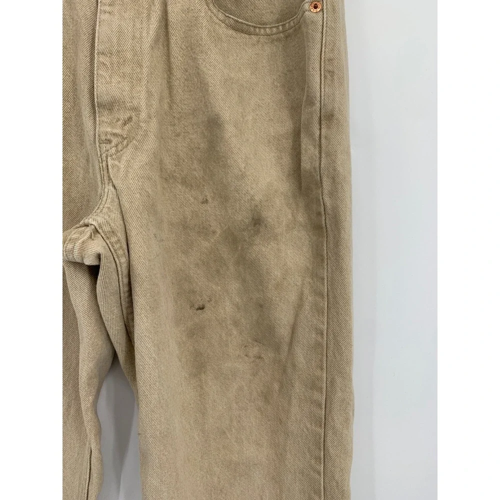 Vintage Levi 550 Jeans Mens 32x30 Beige Relaxed Made USA Distressed (Tag 33x30)